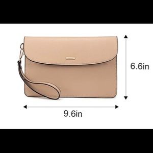 Deep apricot clutch